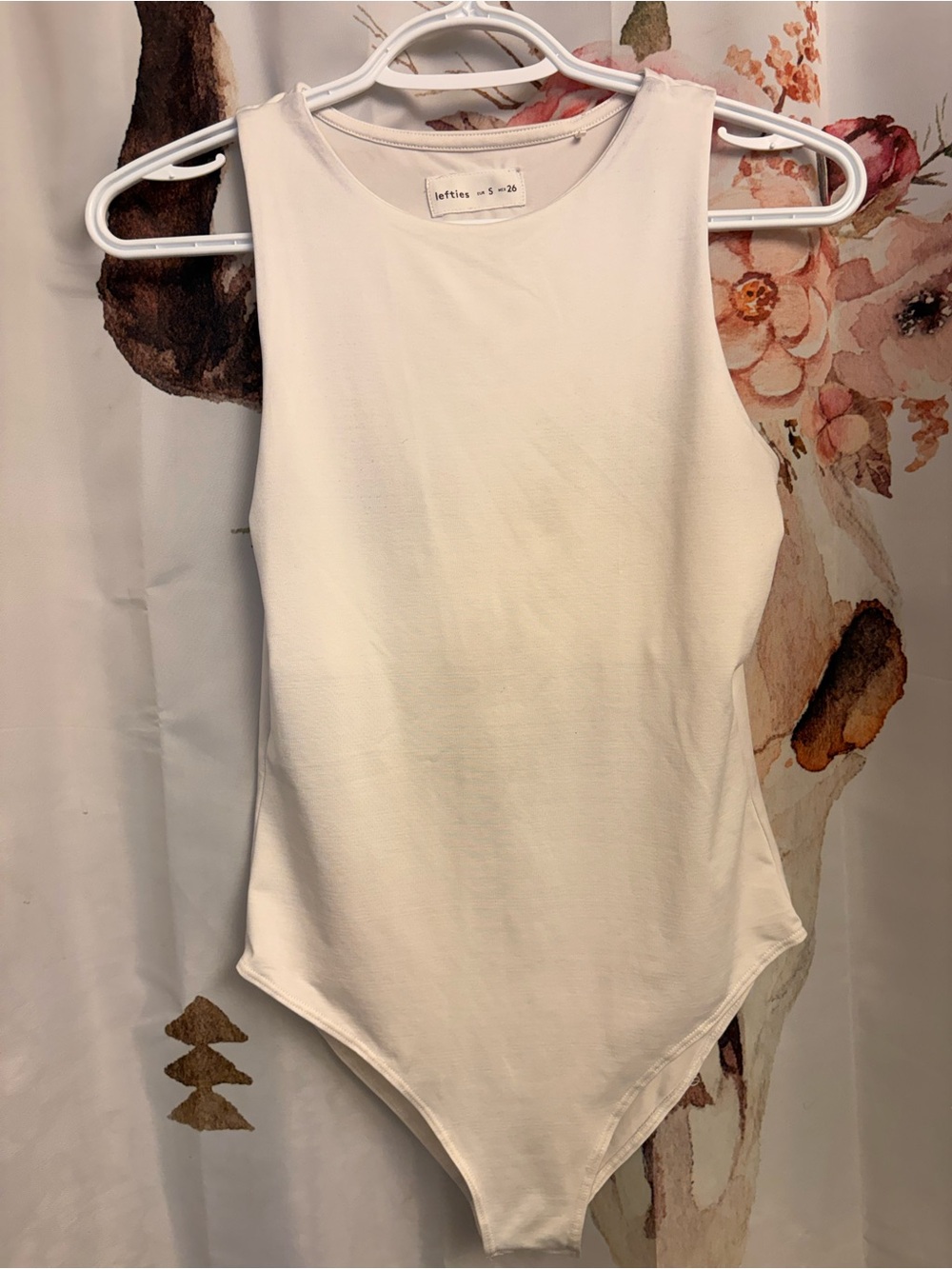 Small Soft White Sleeveless Bodysuit